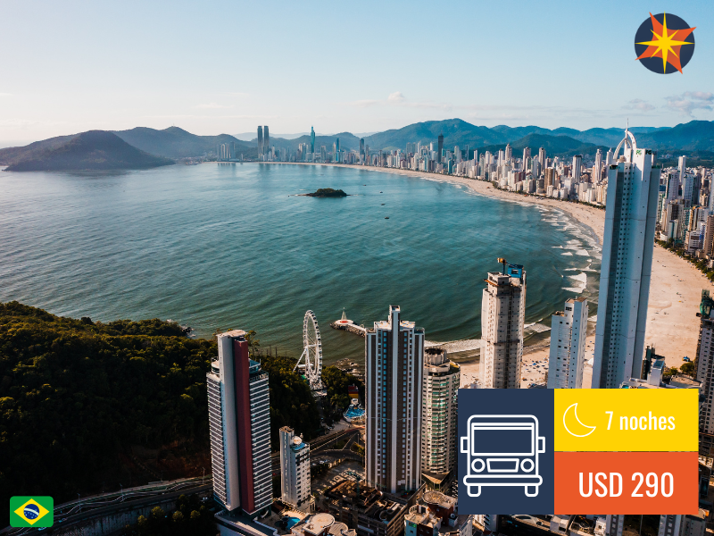 CAMBORIÚ / 07 Noches / 🇧🇷 🚍 Temporada baja 2025