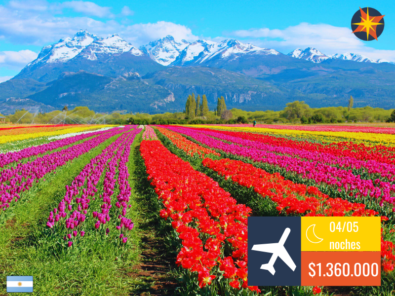 BARILOCHE – ESQUEL Y CAMPO DE TULIPANES – 2026✈️