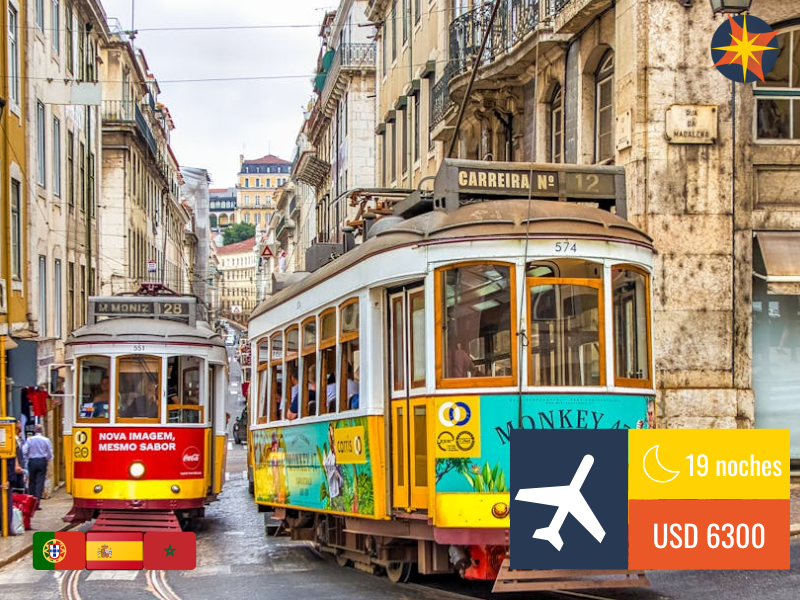 PORTUGAL / ESPAÑA / MARRUECOS – 19 NOCHES – 2026 ✈️🇵🇹🇪🇦🇲🇦