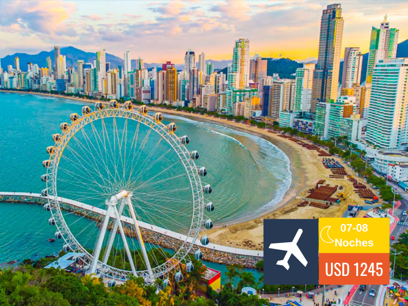 CAMBORIÚ / 07-08 Noches / 2026✈️🇧🇷